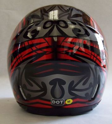 *NEW Streetz Full Face Devil Red Helmet - Pump Inflation System