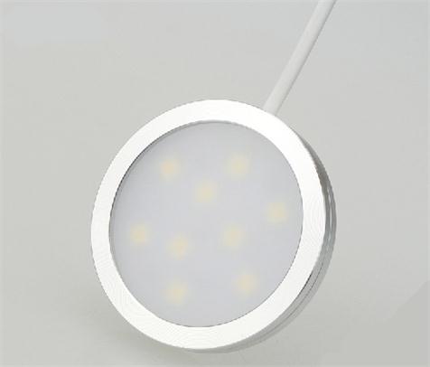 Round LED cabinet light, wardrobe disc lamp with splitter, ultrathin showroom furniture spotlight