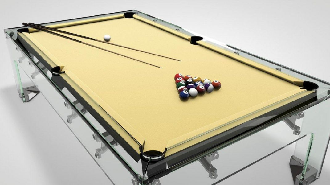 Sensational Billiards tempered glass house design innovation in an impressive