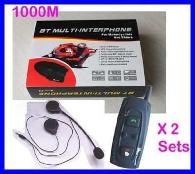 New Wireless Bluetooth Communication Helmet Set - 2pcs