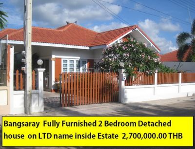 Thailand Pattaya 2 Detached Homes in Estates