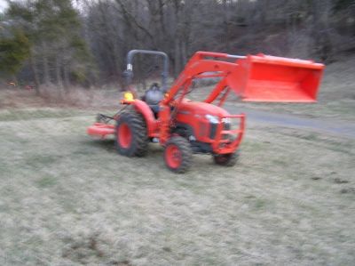 2011 Kubota L3800 HST w/ Trailer, Loader, Rotary Cutter 4WD