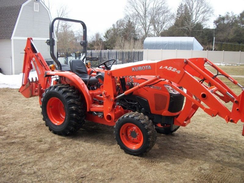2012 Kubota L3800 4WD Loader Backhoe Forks