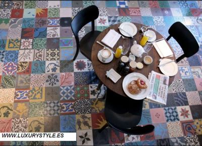 LUXURYSTYLE .ES offer OLD FLOOR TILES for DESIGN SHOP, DESIGN RESTAURANT, DESIGN BAR, DESIGN KITCHEN