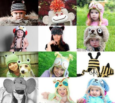 Handmade Crochet Animal Hats  for All ages