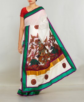 Online shopping for kerala kasavu cotton saris by unnatisilks