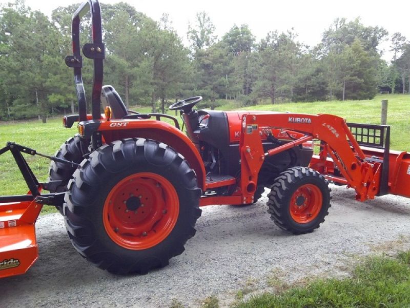 2011 Kubota L3940 4X4 Loader Bush Hog Forks