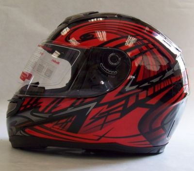 *NEW Streetz Full Face Devil Red Helmet - Pump Inflation System