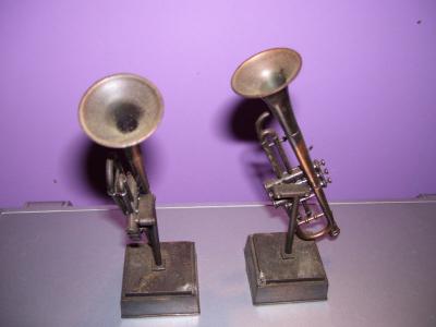 Antique Pencil Sharpeners--2 Horns--Matching Set--New