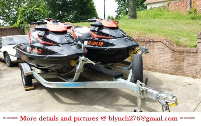 2 - 2010 Bombardier Sea Doo RXT-X 260 dual trailer