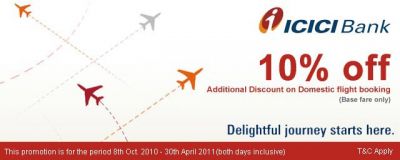 Patel Tourism - ICICI Bank Offer Flat 10% off
