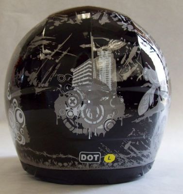 *NEW* Streetz Full Black Graffiti Helmet - 5002