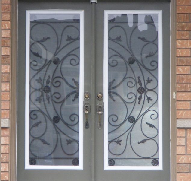 Wrought Iron & Stained Glass Inserts