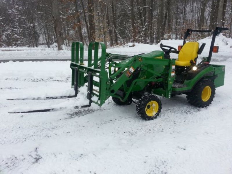  =$ 4,760 = 2013 John Deere 1026R Loader Forks Mower