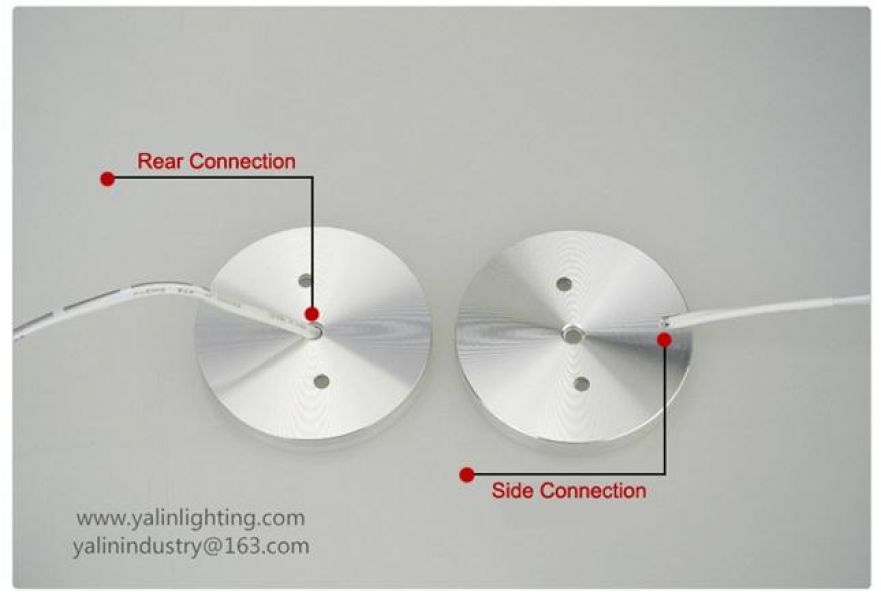 Round LED cabinet light, wardrobe disc lamp with splitter, ultrathin showroom furniture spotlight