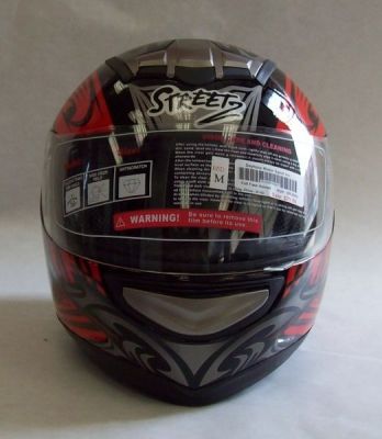 *NEW Streetz Full Face Devil Red Helmet - Pump Inflation System