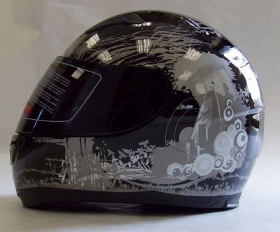 *NEW* Streetz Full Black Graffiti Helmet - 5002