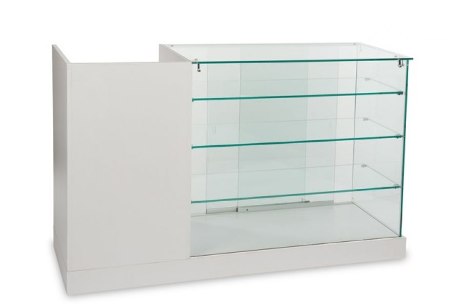  Glass Display Showcase Cabinet-Wholesale Cash Counter-Register Wrap Stand 