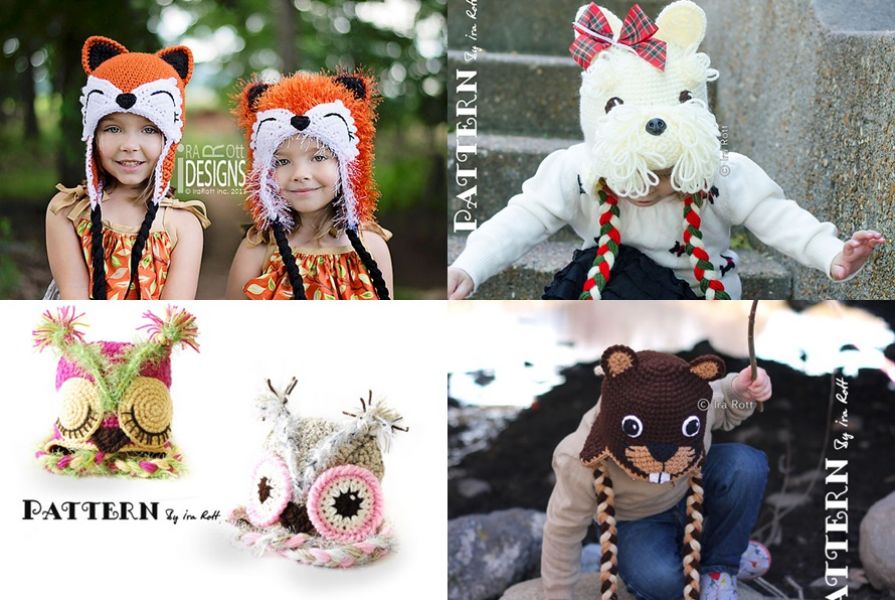 Handmade Crochet Animal Hats, Alien Monster Hats & Crochet Patterns