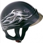 *BRAND NEW* GMAX Silver Flame Half Helmet