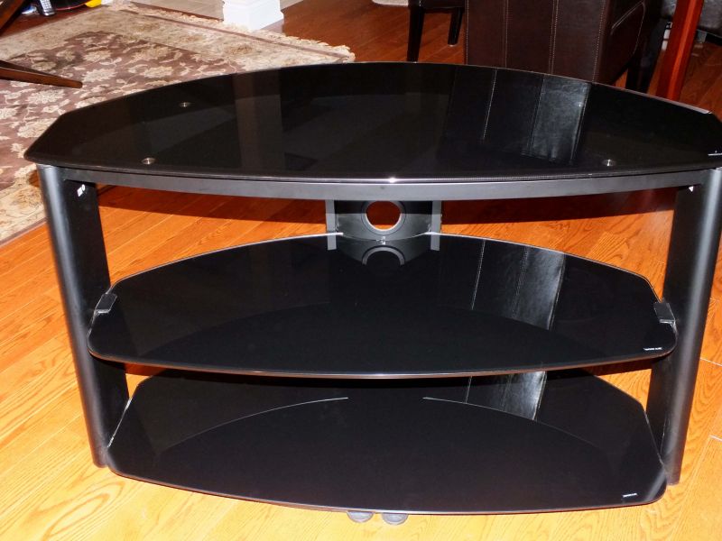 Smoked Glass 3 Shelf TV stand