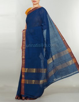Online shopping for party blue color saris by unnatisilks