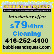 Introductory Cleaning Special - 4 hours @ $79 + hst! 