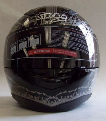 *NEW* Streetz Full Black Graffiti Helmet - 5002