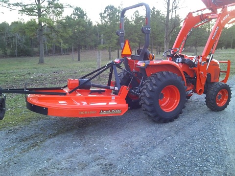 2012 Kubota L3200 4X4 LA524 Loader & Bush Hog