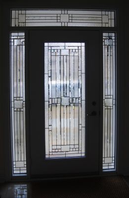 WROUGHT IRON & STAINED GLASS DOOR INSERTS