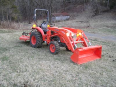 2011 Kubota L3800 HST w/ Trailer, Loader, Rotary Cutter 4WD