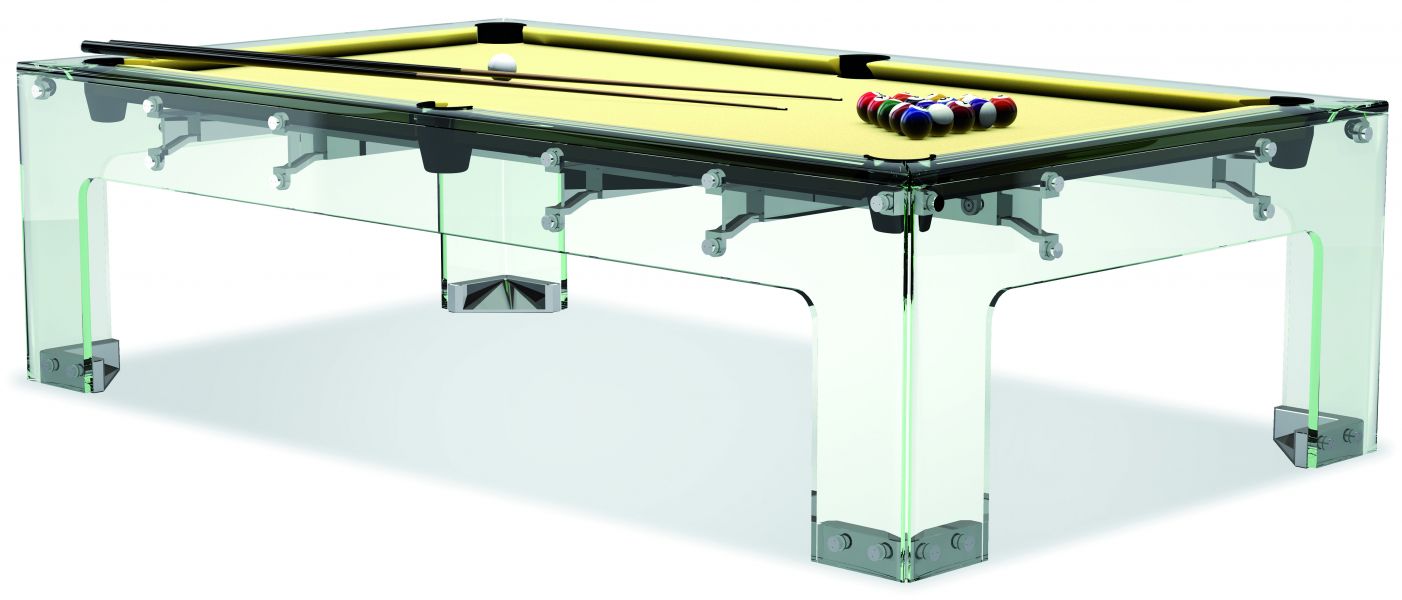 Sensational Billiards tempered glass house design innovation in an impressive