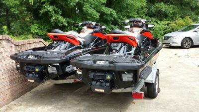2 - 2010 Bombardier Sea Doo RXT-X 260 dual trailer