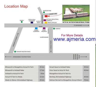 Factory Shed Godown Warehouse Rs.876 sqft D ZONE At Kudus Wada Road, Near Bhiwandi - Thane MUMBAI 