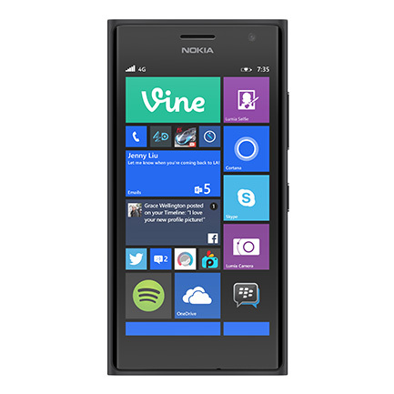 Nokia lumia 735 black (silver-67034)