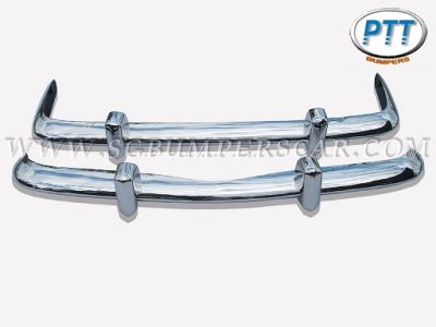 1956 1971 VW Karmann Ghia EU Stainless Steel Bumpers with overriders