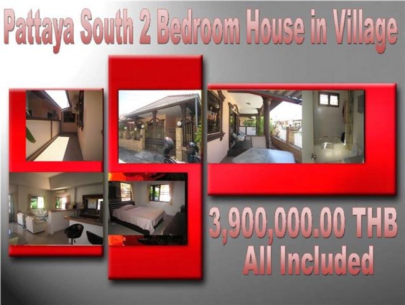 Pattaya South 2 Bedroom House in Village