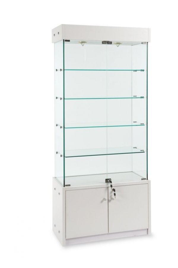 Glass Display Showcase Cabinet-Wholesale Cash Counter-Register Wrap Stand 
