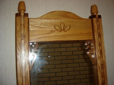 New Handcrafted Oak/Walnut Inlaid Deacon's Chair