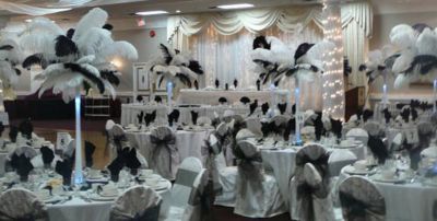 Ostrich Feather Centerpieces