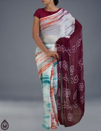 Online shopping for chiffon shibori sarees collection by unnatisilks