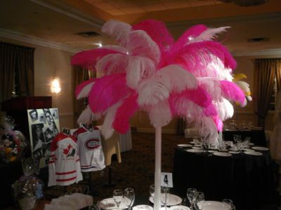 Ostrich Feather Centerpieces