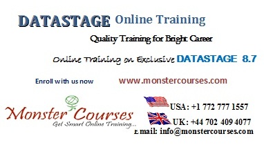 Datastage Online Training by experts @ Monstercourses