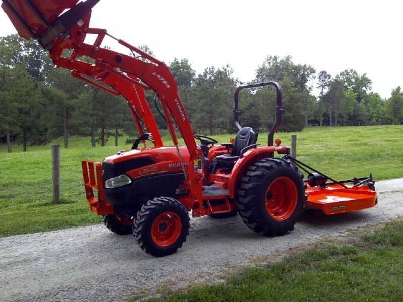 2011 Kubota L3940 4X4 Loader Bush Hog Forks