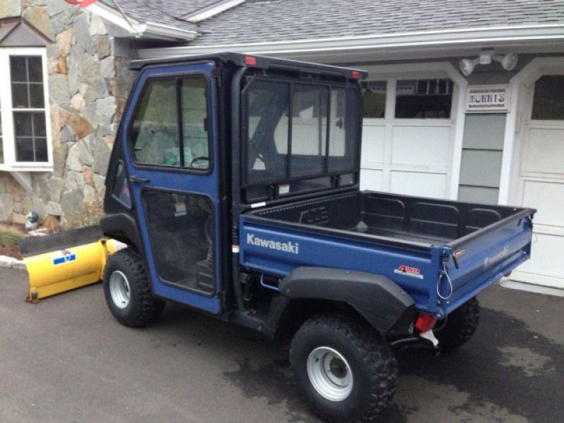 2010 Kawasaki Mule 4010 4X4 with cab and plow