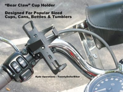 Universal Motorcycle Cup Holders - FIts Coffee, Soda Can, Bottle