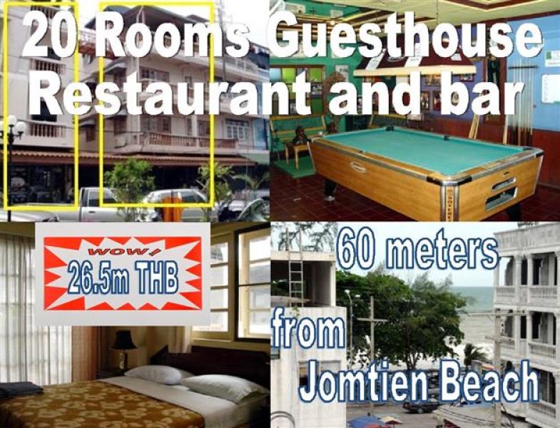 Jomtien Beach 20 Rooms Guesthouse Restaurant and bar / 
