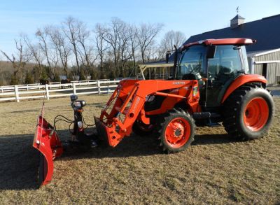 2010 Kubota M7040HDC w/ Loader, Boss V Plow and JD MX10 Mower